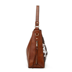 ML Luxury Leather 3-Piece Hobo Bag Set Print