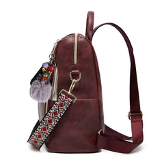 ML Luxury Leather 2-in-1 Convertible Backpack + Free Pouch