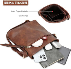 ML Luxury Leather 3-Piece Hobo Bag Set