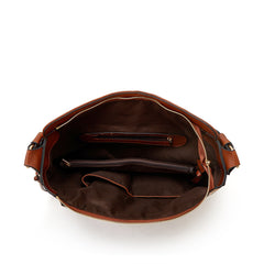 ML Luxury Leather 3-Piece Hobo Bag Set Print