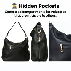 ML Luxury Leather Hobo Anti-Theft Handbag 2.0 + FREE Pouch Wallet (6-Layer Security Edition)