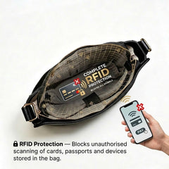 ML Luxury Leather Hobo Anti-Theft Handbag 2.0 + FREE Pouch Wallet (6-Layer Security Edition)